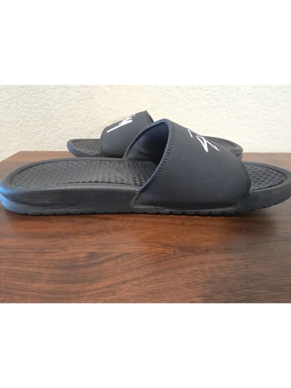 Nike Stussy x Benassi Off Noir Men's Slide Sandals Black US 9